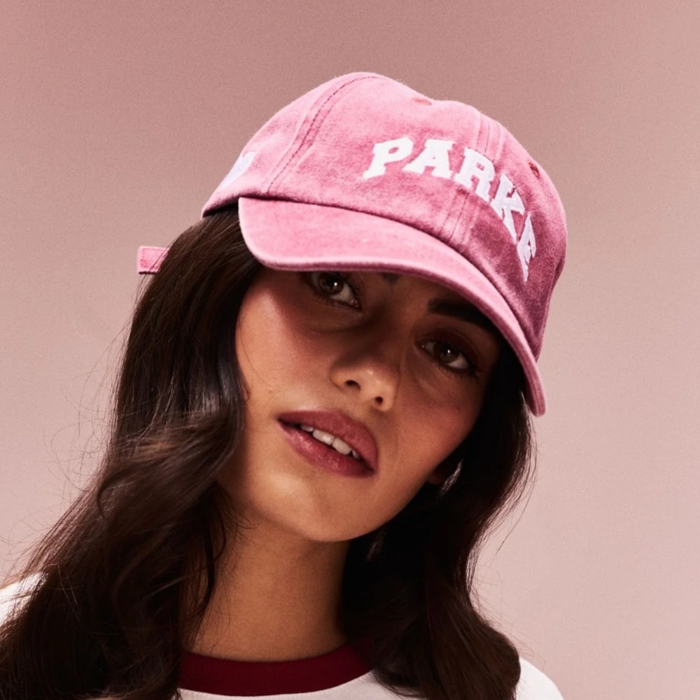 PARKE Dark Red Varsity Heart Hat